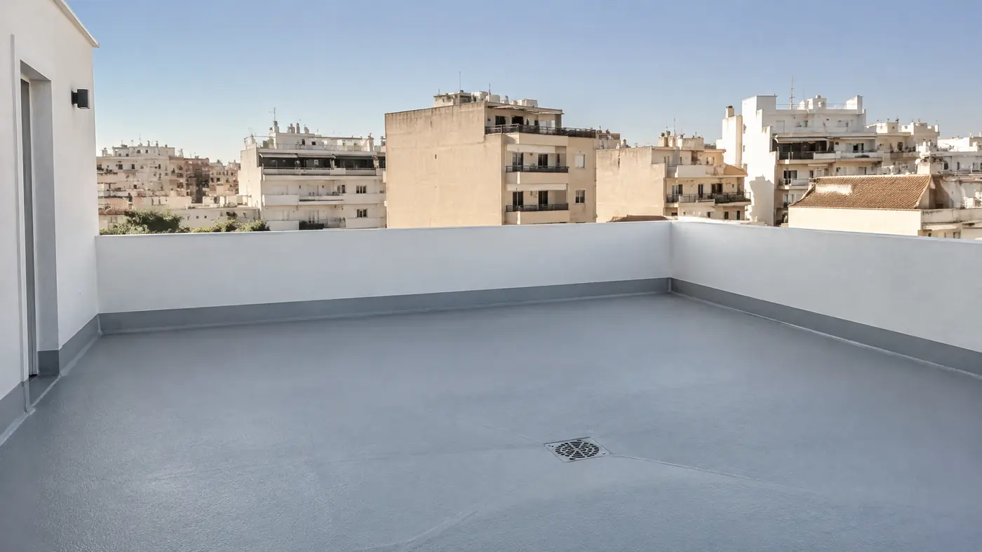 Azotea terminada después de la impermeabilización